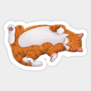 Sleepy Kitty (Ginger) Sticker